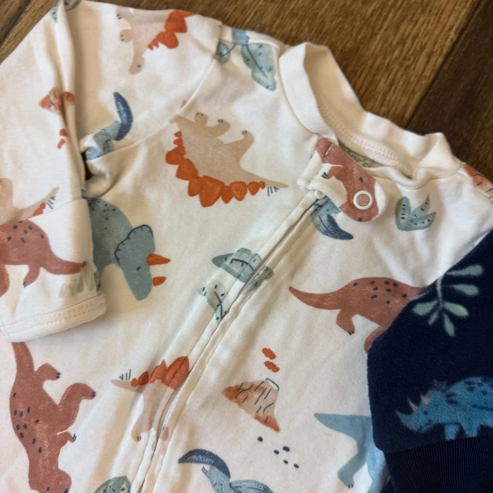 Carter's Baby Sleepers Boy 3 Months 2 Way Zipper Outfits Clothes Animal Dino Lot